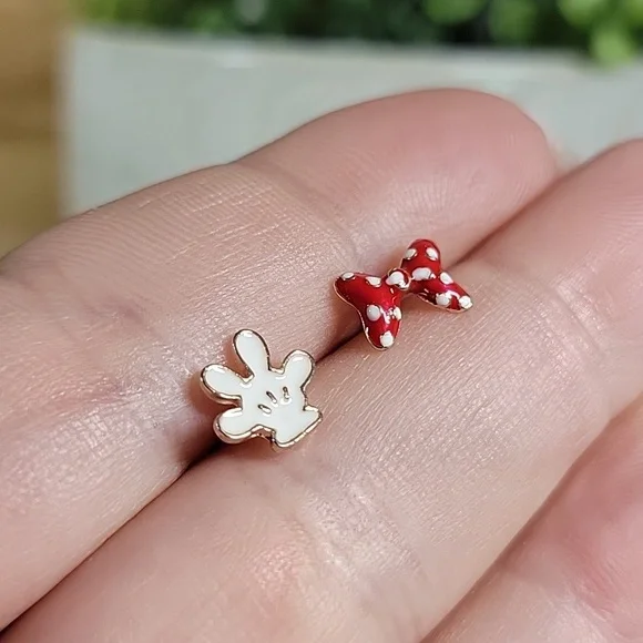 Mickey & Minnie Dainty Stud Earrings - Picture 5 of 7